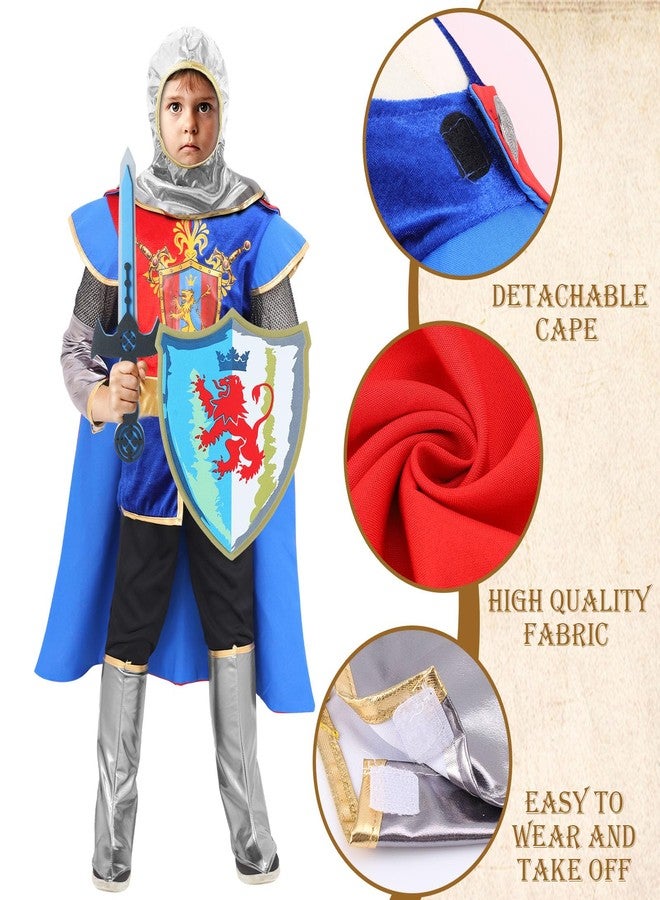 G.C Kids Knight Costume Toddler Boy Dress Up Clothes Medieval Costumes with Cape Toys Accessories Halloween Cosplay Gifts - Image 4